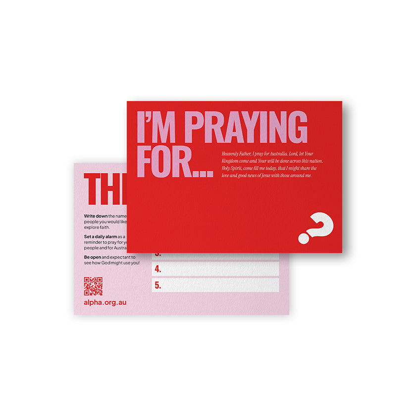 Alpha Prayer Cards