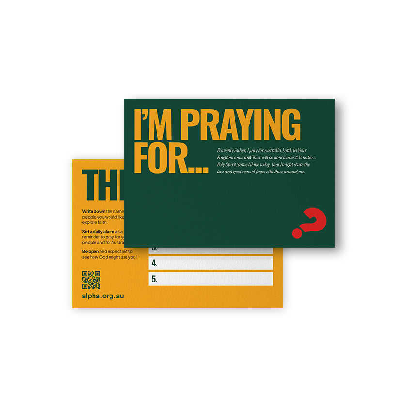 Alpha Prayer Cards
